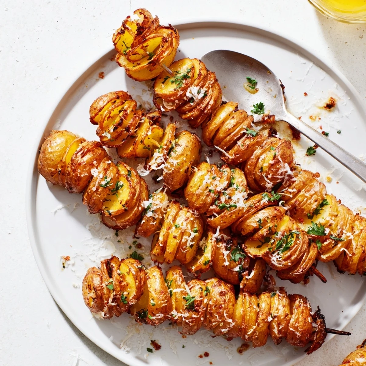 Delicious Air-Fryer Tornado Potatoes, swirling with spices and served warm for snacks.  