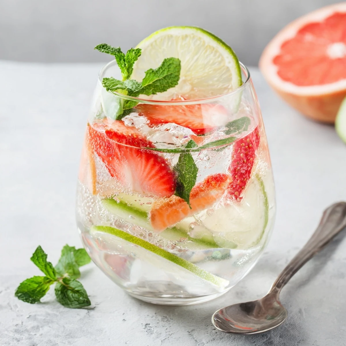 Chilled mocktails infused with cucumber and mint leaves for a revitalizing taste.