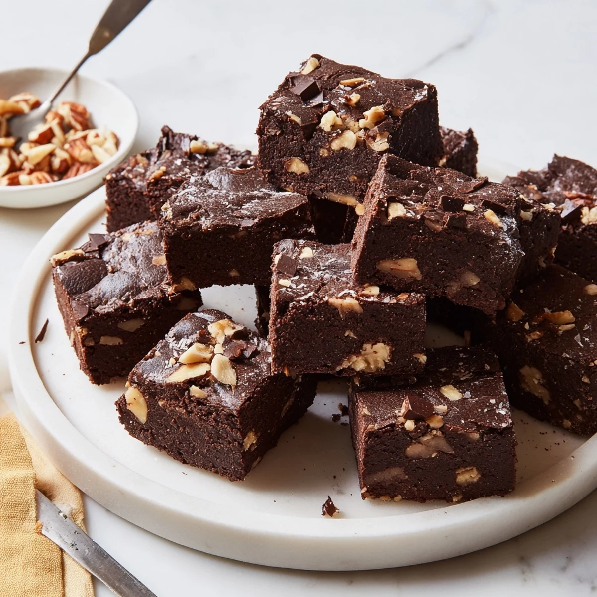 Decadent zero-waste brownies using nut-milk pulp, rich chocolate flavor, and fudgy texture.  