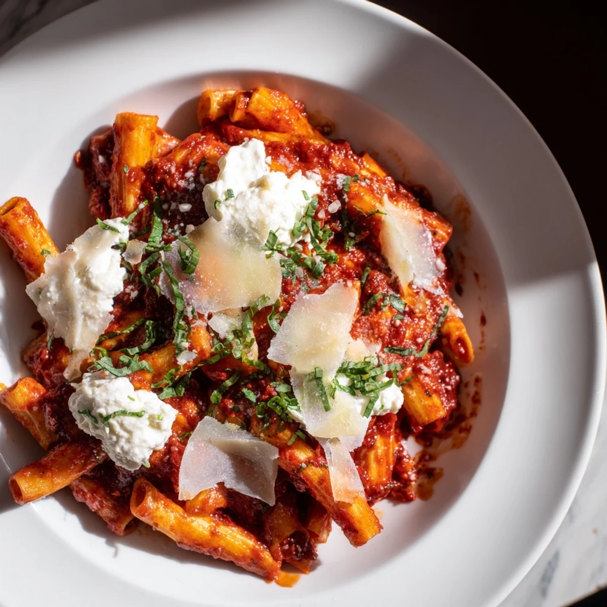Creamy ricotta and tangy sauce mingle beautifully with pasta in this easy one-pan baked ziti.