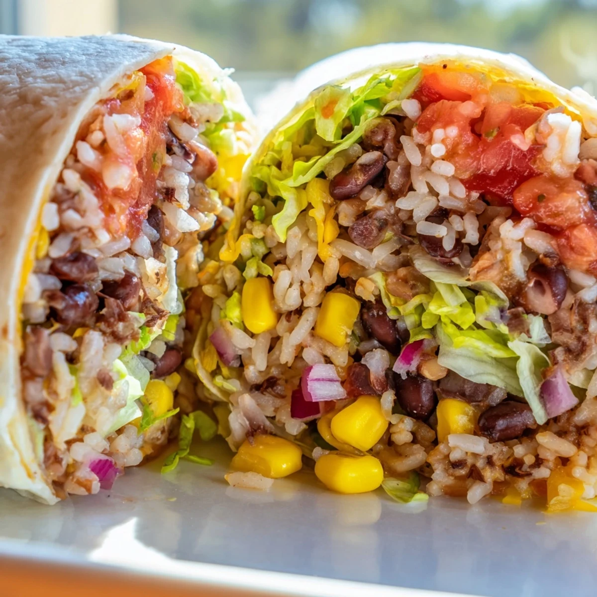 Steaming rice and seasoned beans make delicious Rice & Bean Burritos, perfect for a filling meal.