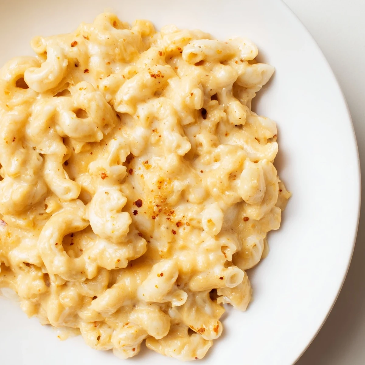 Creamy One-Pot Butternut Squash Mac & Cheese, with melted cheese and tender squash pieces.