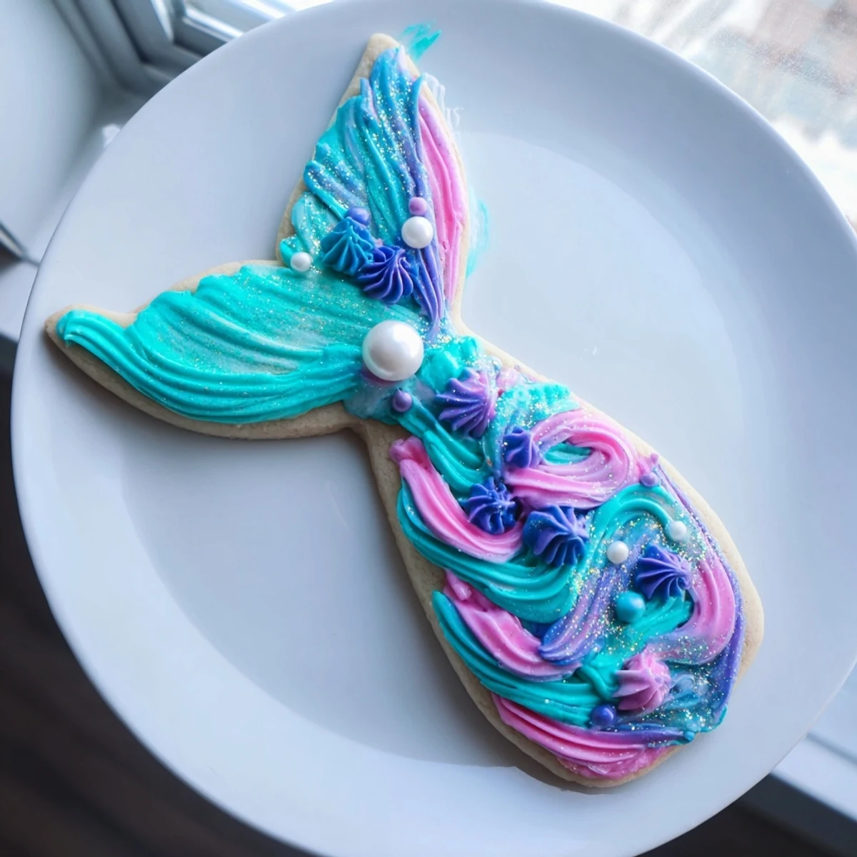 Vibrant, decorated Mermaid Tail Under the Sea Sweets, perfect for a whimsical ocean-themed dessert.