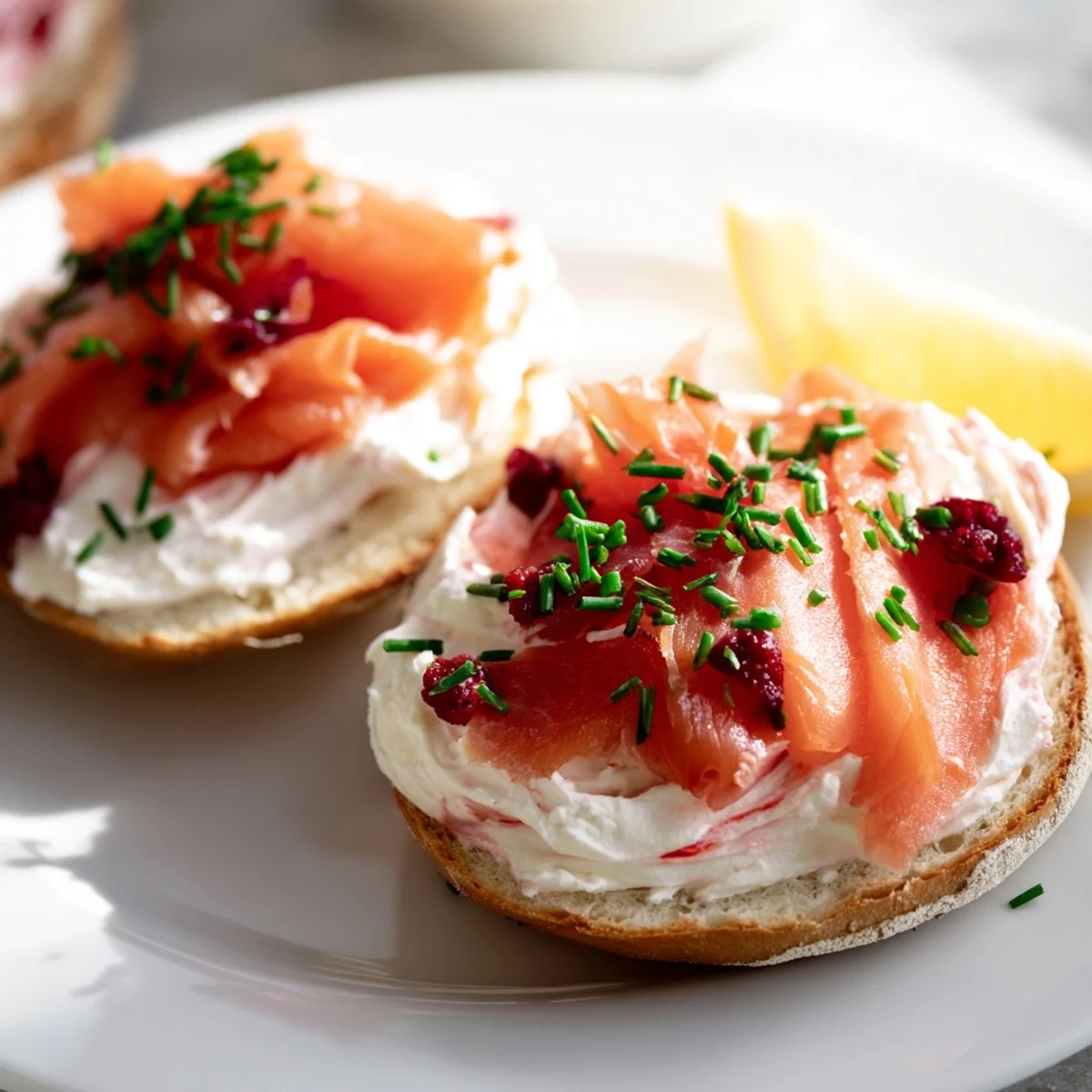 Festive cranberry sleigh bagel board, packed with assorted toppings for a delicious brunch spread.