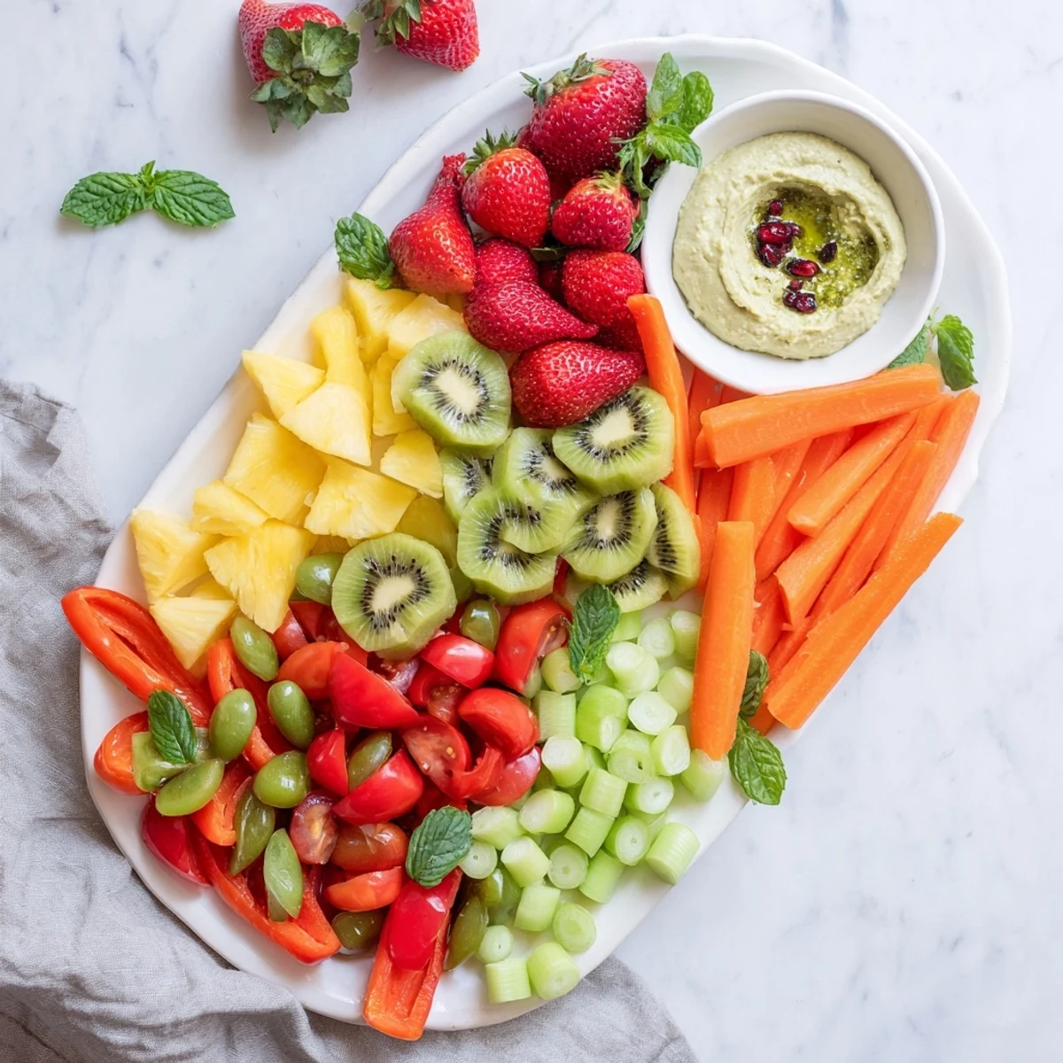 Fresh and delicious: a Vegan Global Gardener Platter exploding with flavors and textures.