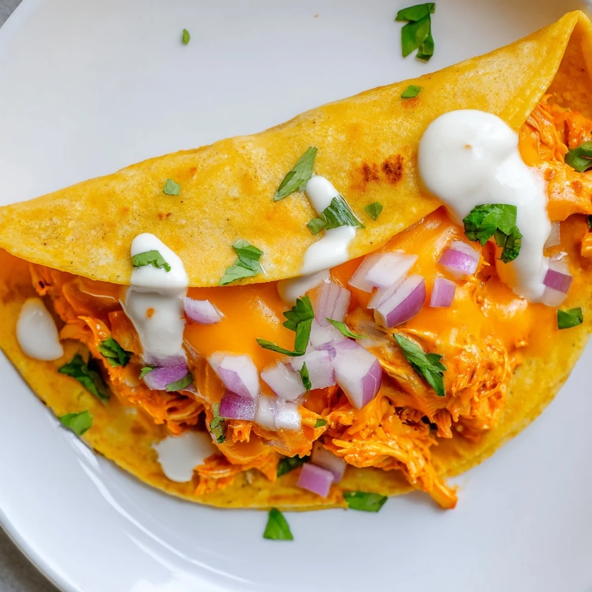 This warm Buffalo Chicken Quesadilla, with melted cheese and a kick, is perfect for a quick lunch.