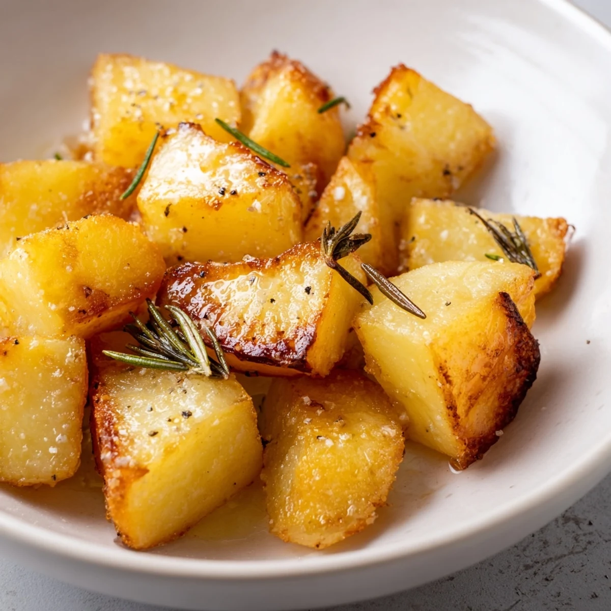 These Beef Tallow Roasted Potatoes, ready to eat, offer a delicious, old-fashioned, comforting side dish.