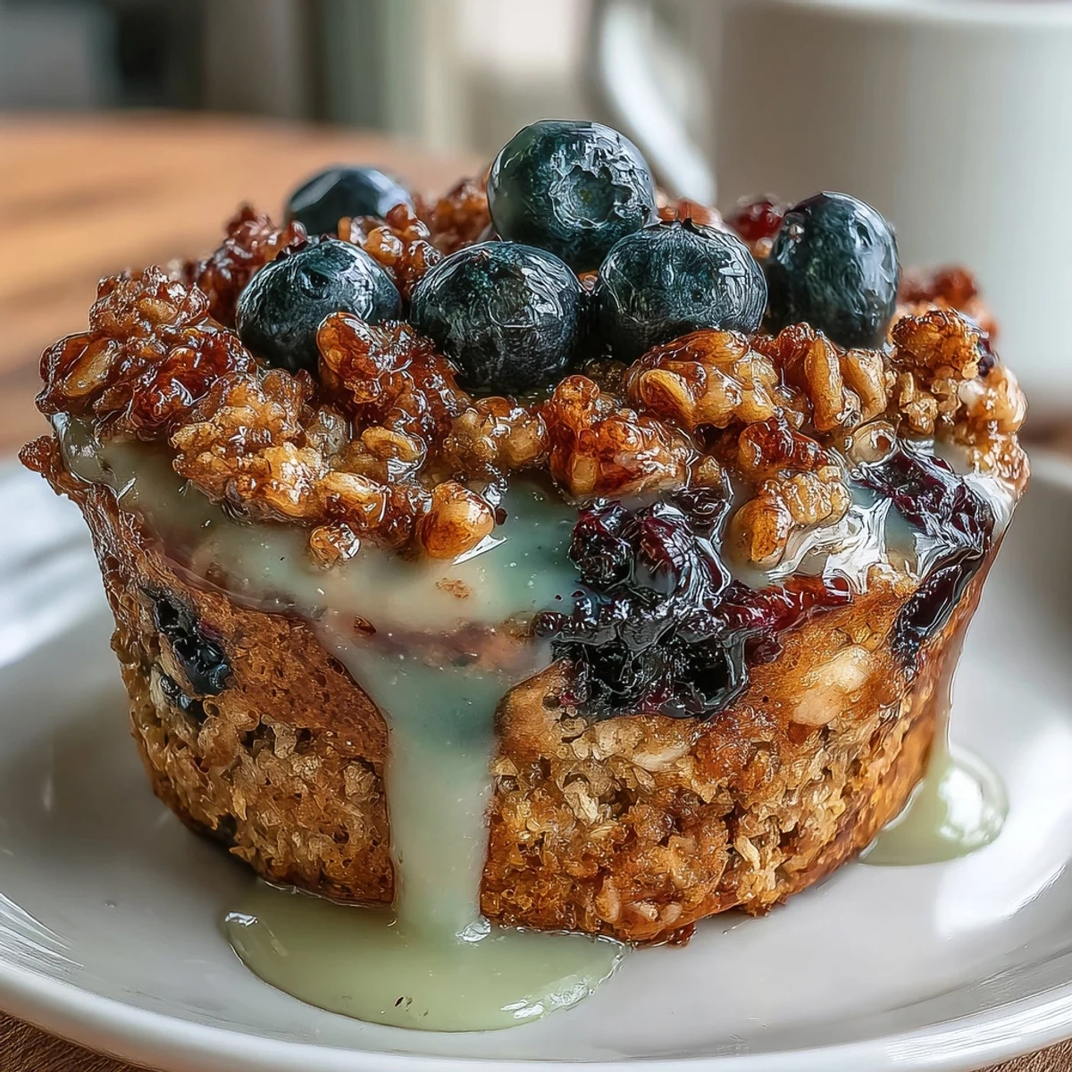 Bright and zesty oatmeal cups bursting with sweet blueberries, offering a healthy, portable morning meal packed with flavor.