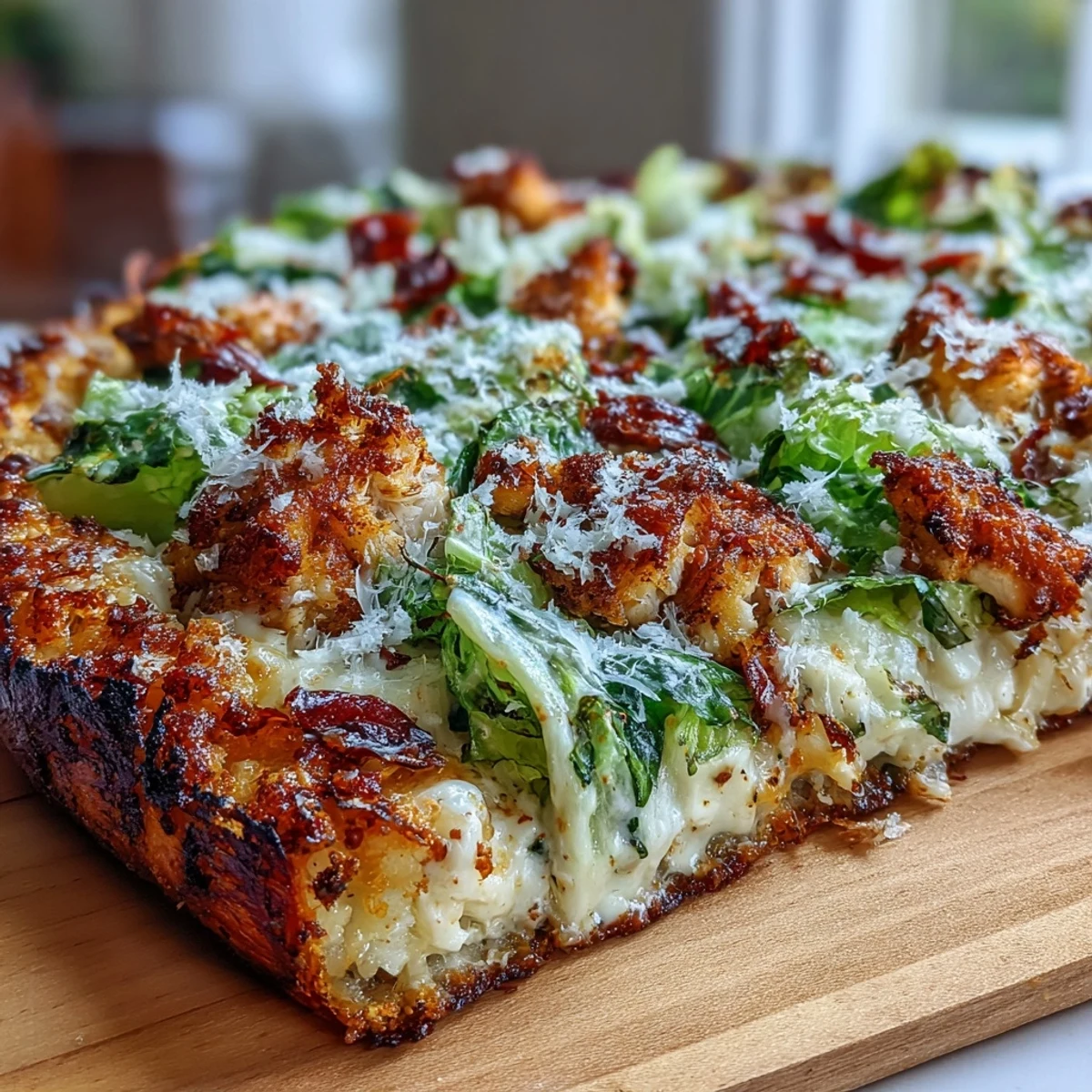 Chicken Crust Caesar Pizza