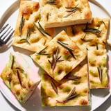 Warm, aromatic Holiday Bread focaccia topped with fragrant herbs, baked to a delicious crisp.