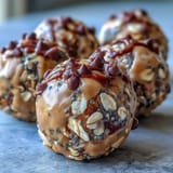 Hearty snack-sized protein balls packed with peanut butter and oats – grab and go!