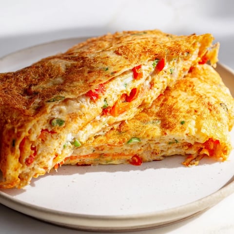 Golden Rice Paper Egg Cheese Wraps feature a crispy exterior with melted cheese and egg inside.