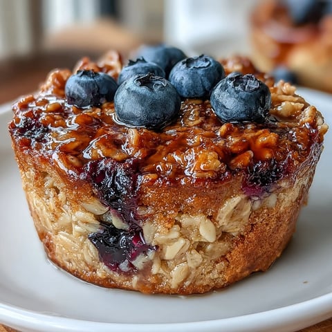 One-Bowl Lemon Blueberry Baked Oatmeal Cups with juicy blueberries and fresh lemon zest, perfect for a wholesome breakfast on the go.