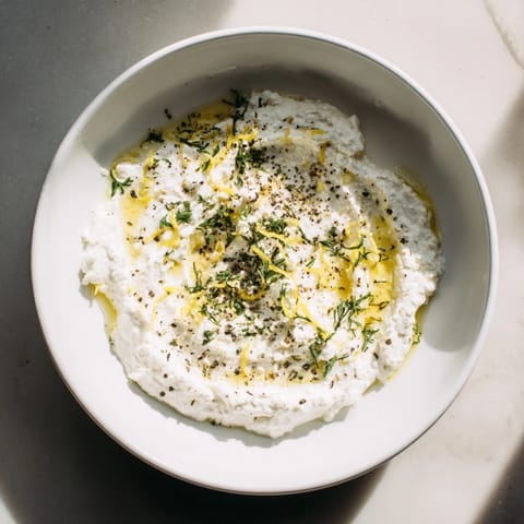 Whipped Feta Lemon-Mint Drizzle