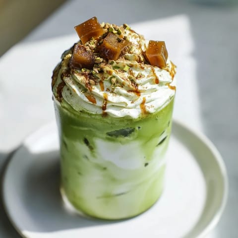 Caramel Brulée Iced Matcha #216