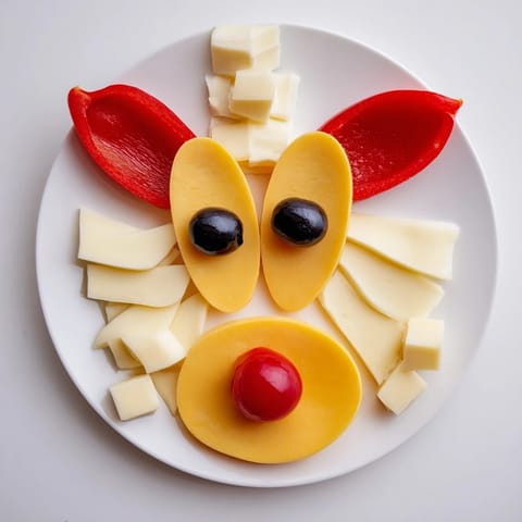 Cheesy Reindeer Face Platter