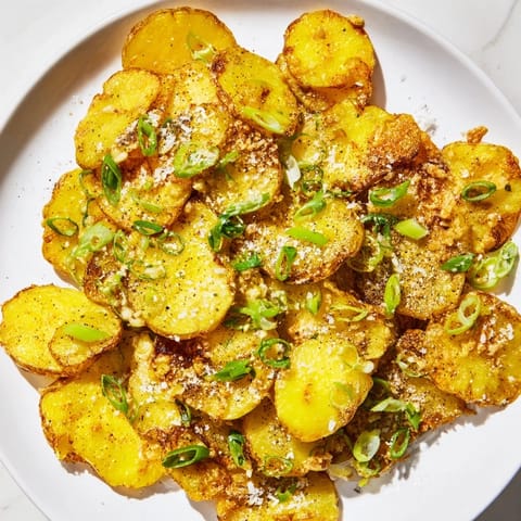 Smashed Green Onion Potatoes