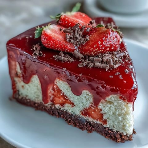 Valentines Strawberry Mousse Cake