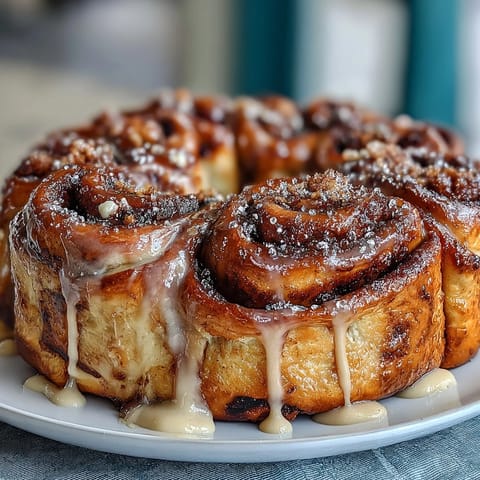 King Cake Cinnamon Wreath