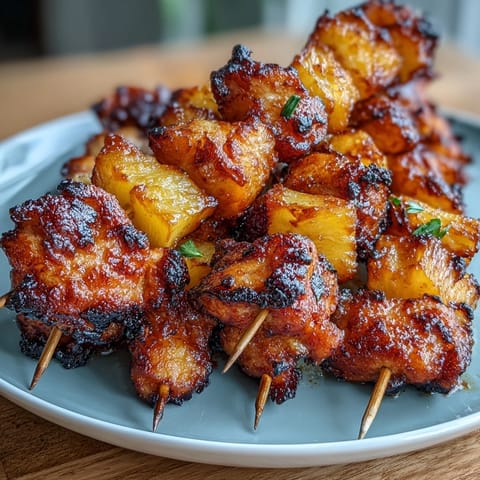 Air fryer chicken pineapple bites are golden, juicy, and bursting with sweet-savory flavor, perfect for party platters.