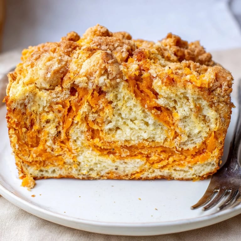Moist and fluffy Cream Soda Sweet Potato Biscuit Loaf, perfect for breakfast or dessert.  