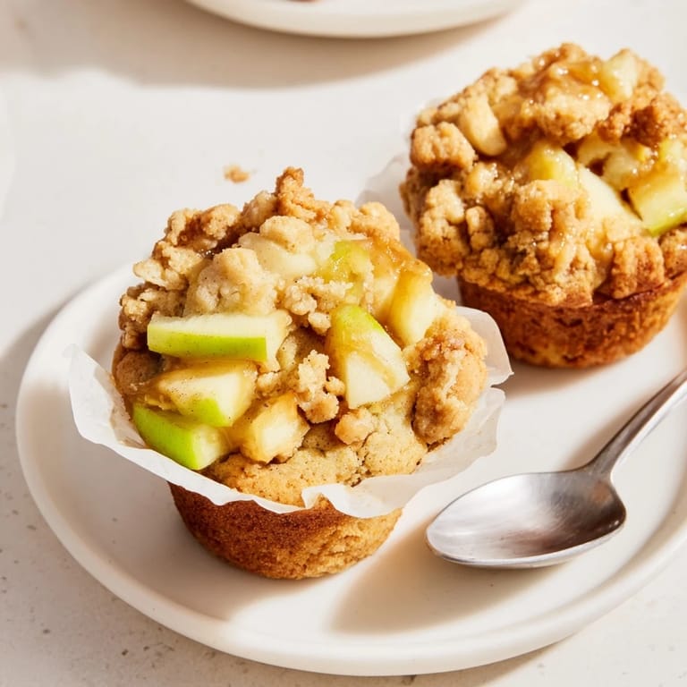 Delicious Caramel Apple Crunch Cookie Muffins bursting with flavors and textures.