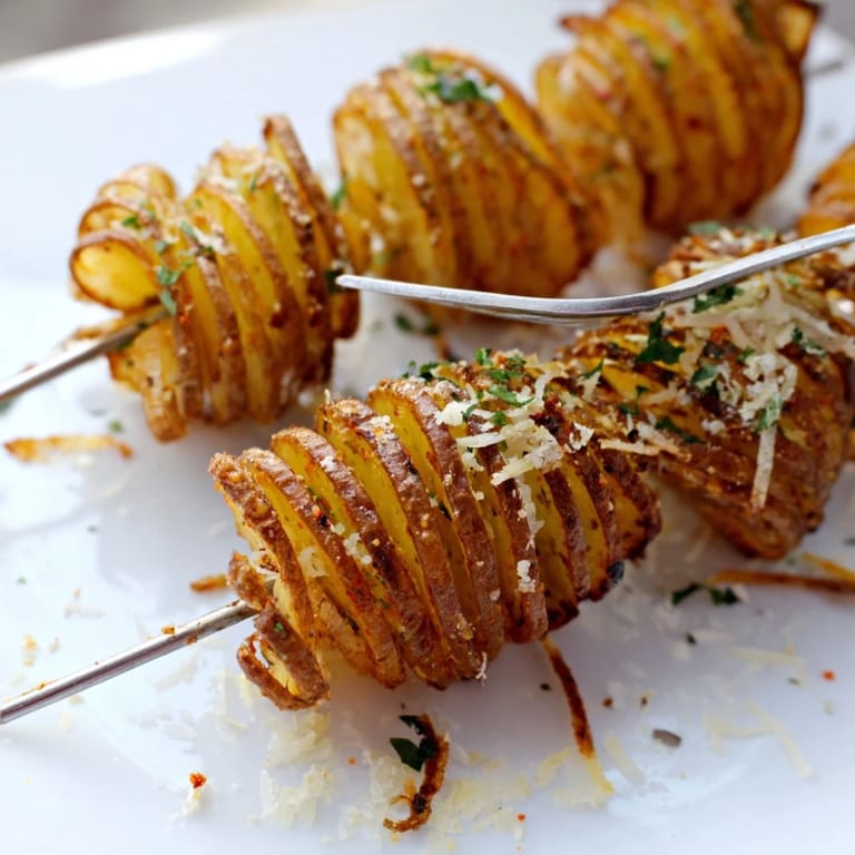 Golden-brown Air-Fryer Tornado Potatoes, perfect alongside your favorite dipping sauces.
