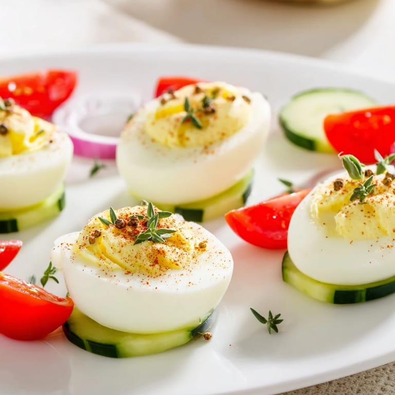Everything bagel seasoning brightens these Brunch Board slices of hard-boiled eggs for serving.