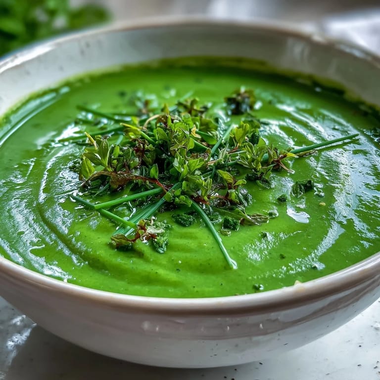 Creamy green spinach and white bean soup with tender vegetables, perfect for a nourishing vegetarian meal.  