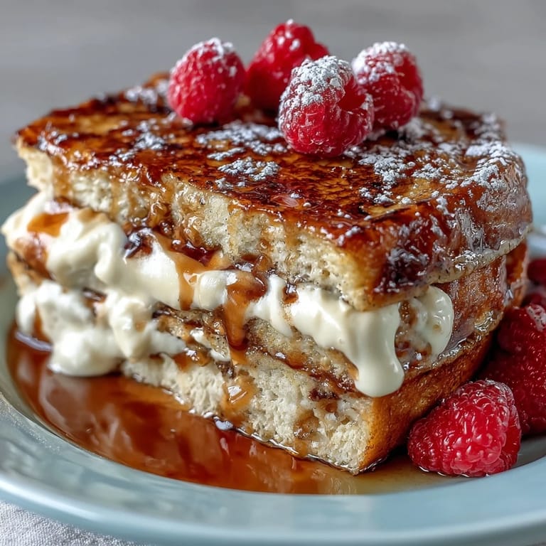 A comforting casserole of tender pancakes, mixed berries, and rich custard baked until set, perfect for sharing with family on a special Mothers Day morning.