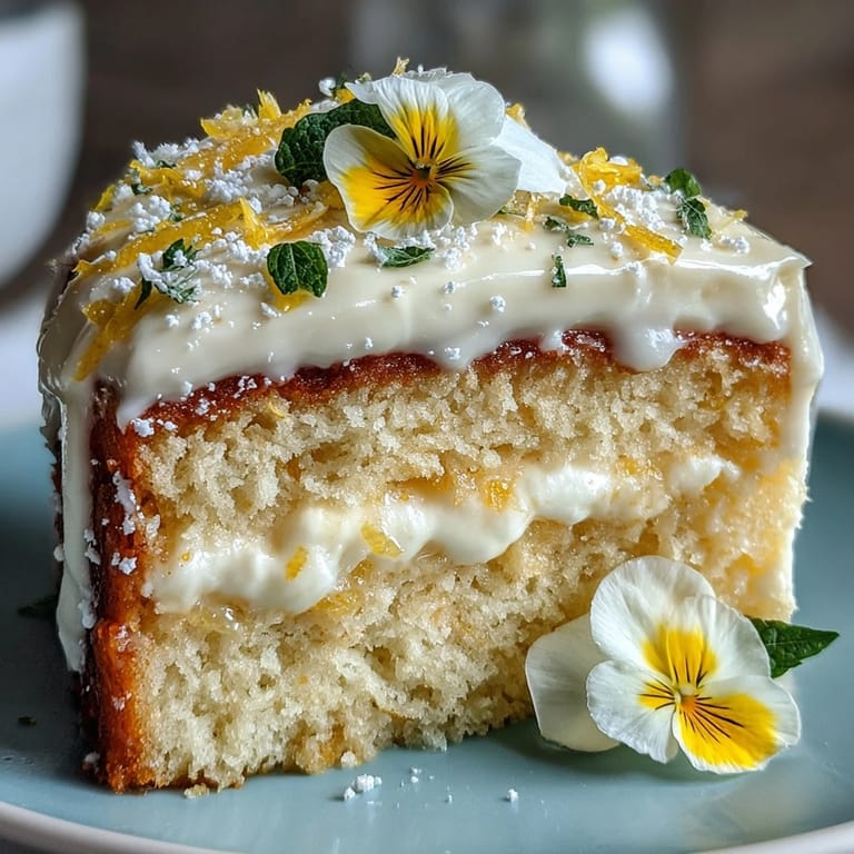 Moist lemon cake with zesty frosting, perfect for celebrating new arrivals.