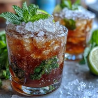 Mini mint julep mocktails in silver cups, garnished with fresh mint and lemon slices, perfect for Derby Day celebrations.