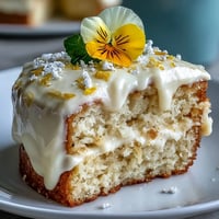 Baby Shower Lemon Sunshine Cake adorned with vibrant edible flowers.